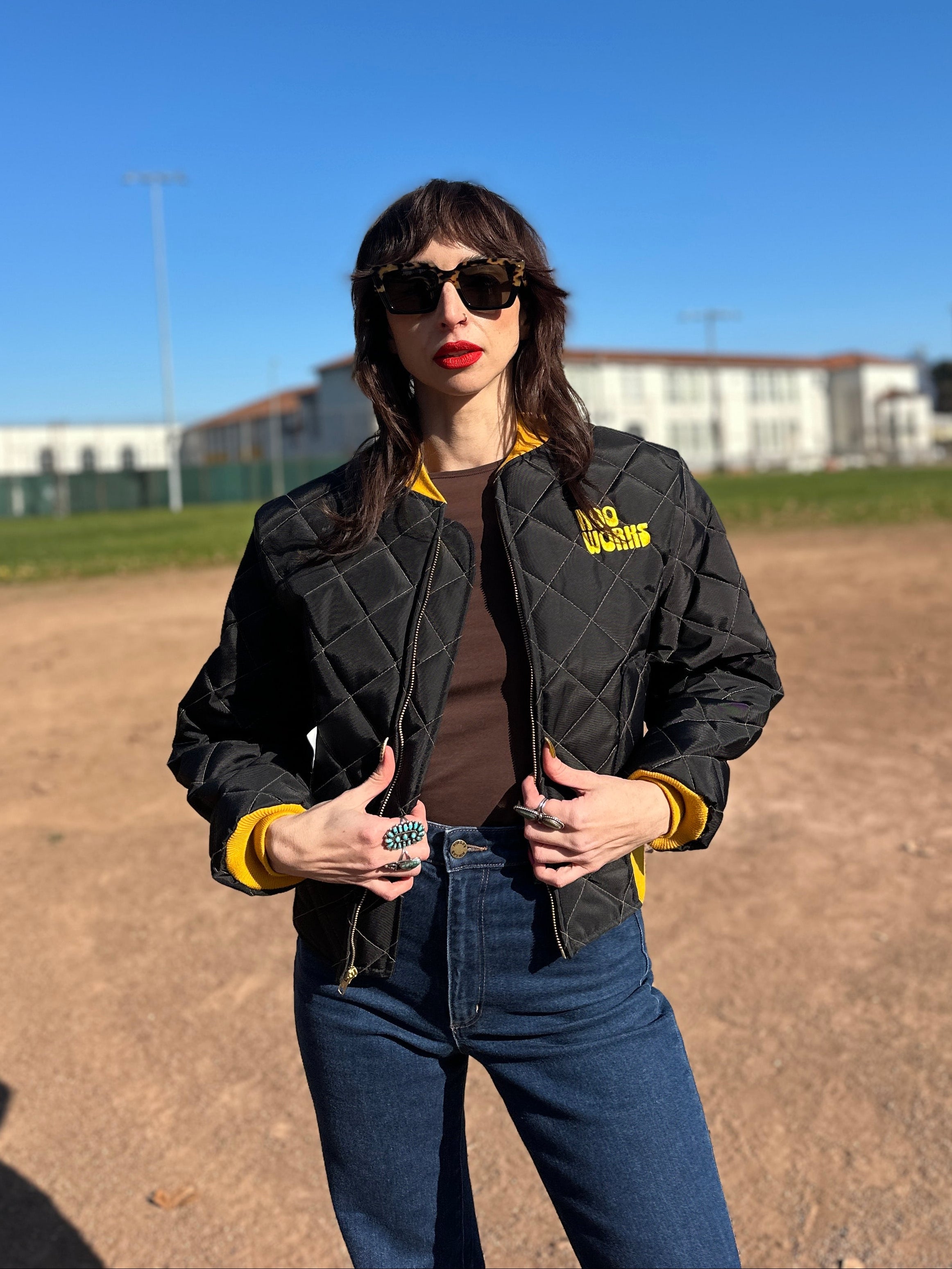 Bomber Jacket Black/Yellow