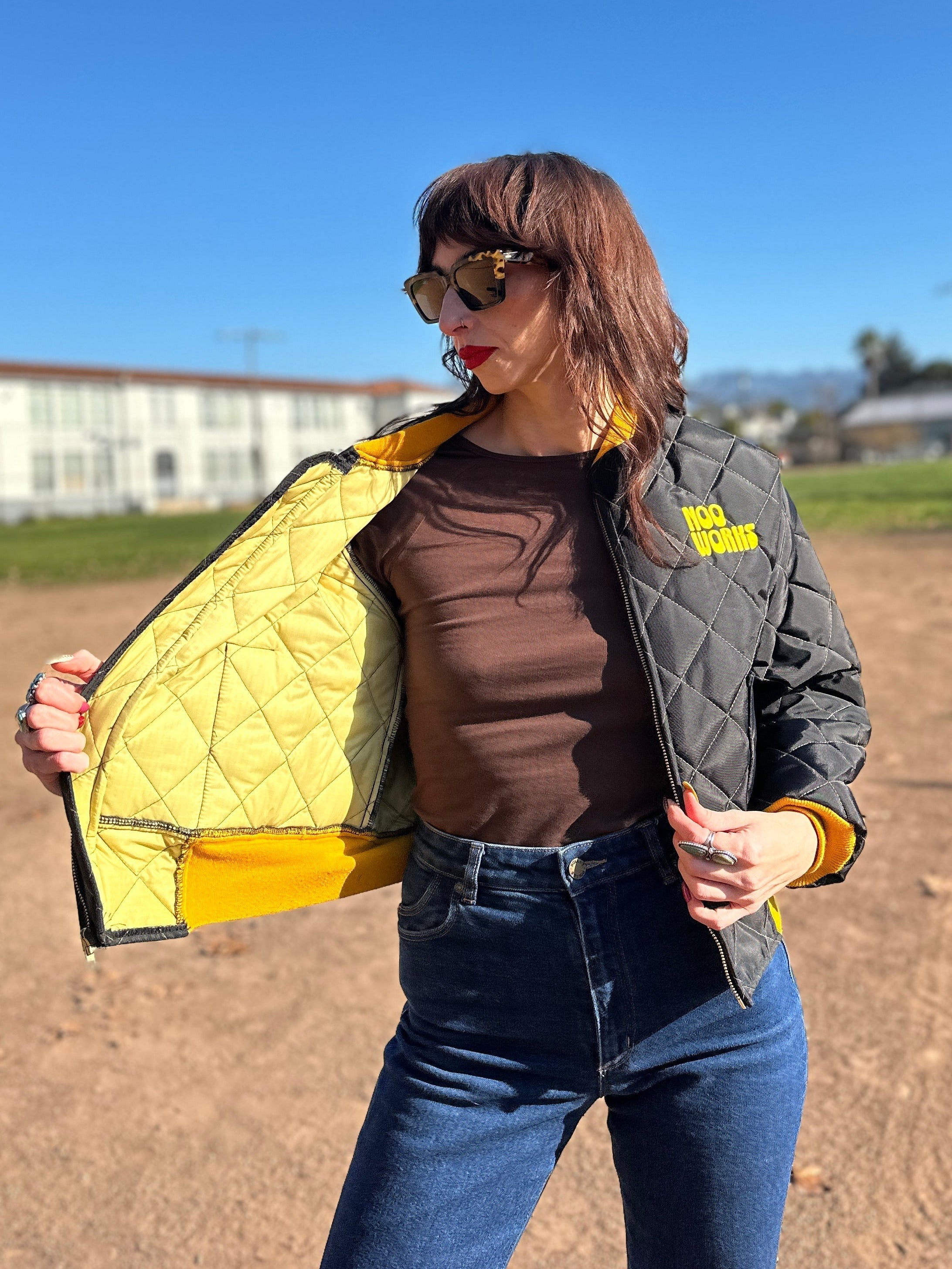 Bomber Jacket Black/Yellow