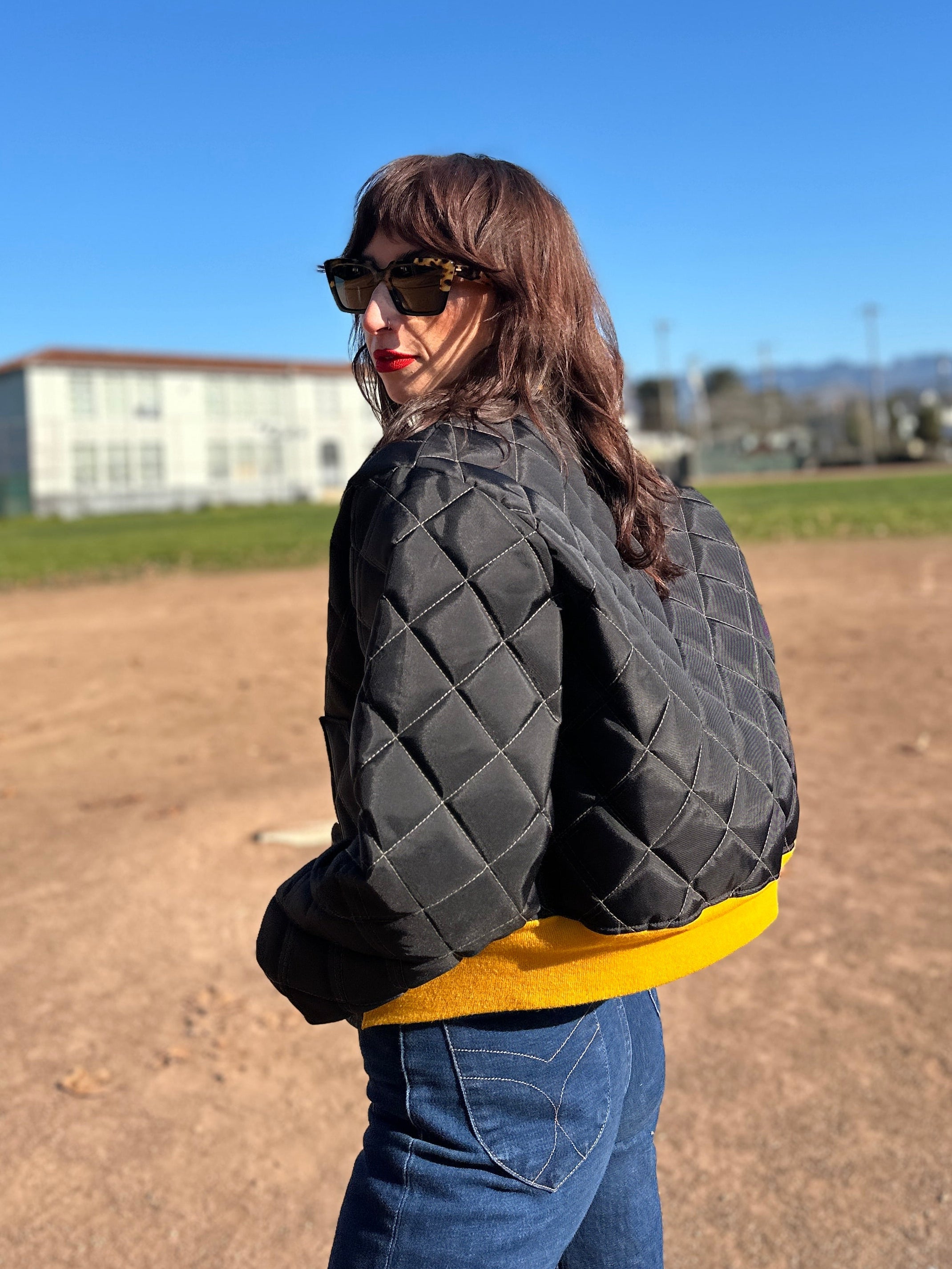 Bomber Jacket Black/Yellow