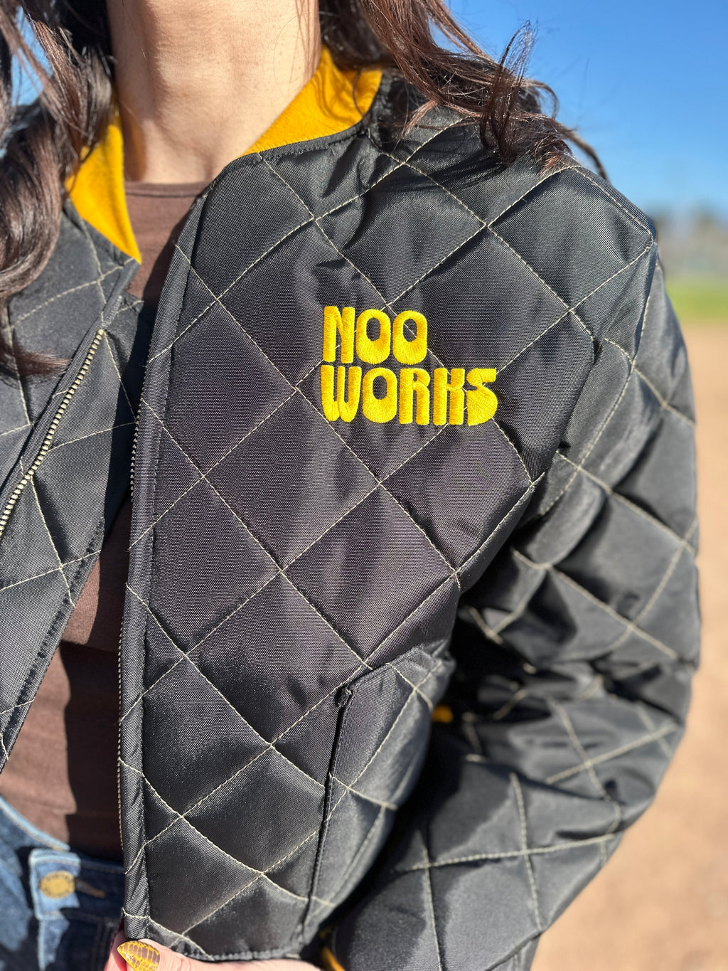 Bomber Jacket Black/Yellow